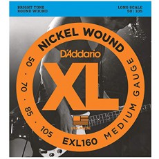 D'Addario EXL160 Nickel Wound Medium Bass Strings (.050-.105) Long Scale